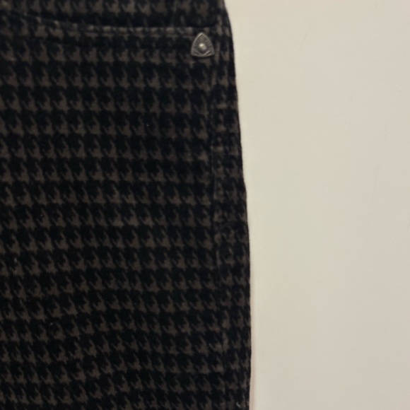 Kut From The Kloth Mia Toothpick Skinny Corduroy Black Houndstooth Pant Size 12 - Picture 2 of 8